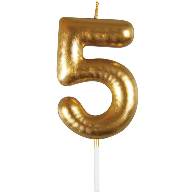 Vela dorada número 5