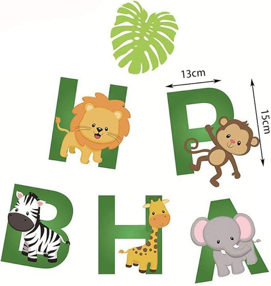 Happy birthday animales de la selva