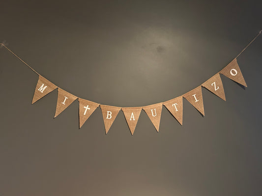 Banderín de Arpillera "Mi Bautizo"