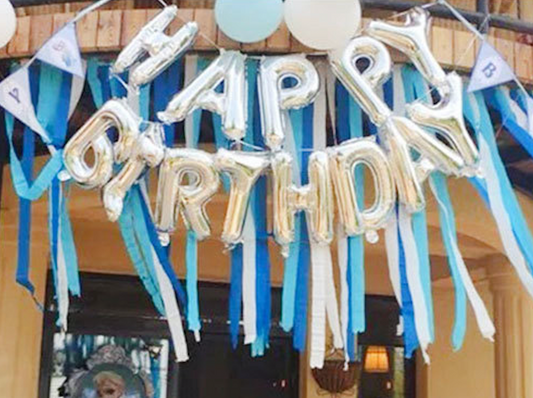 Rollo papel crepé tonos azules