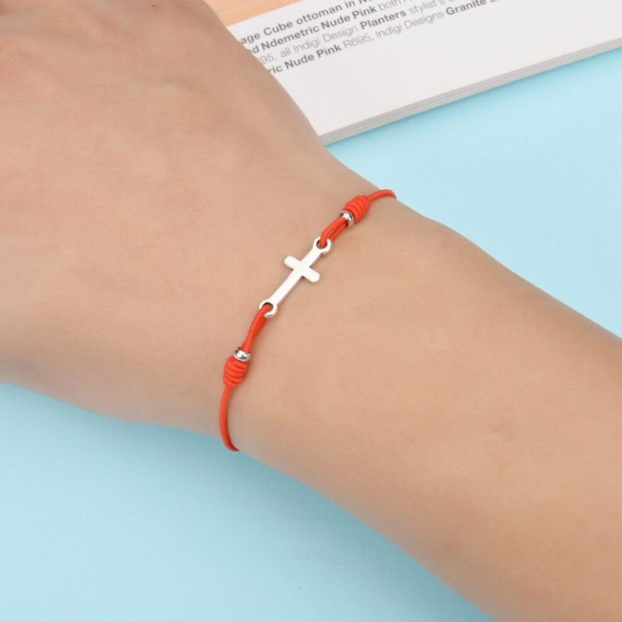 12 Pulseras de Colores con Cruces