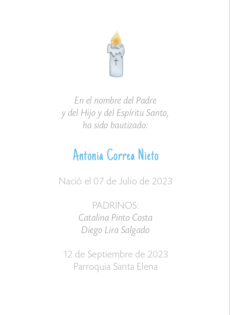 Santito bautizo Ángel