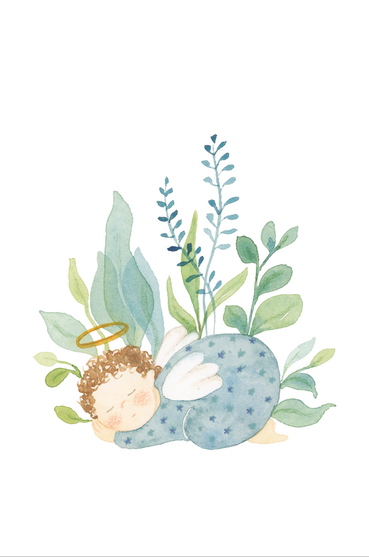 Santito ilustrado por BERNIE Angelito plantas