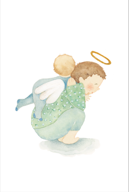 Santito ilustrado por BERNIE Angelito y guagua