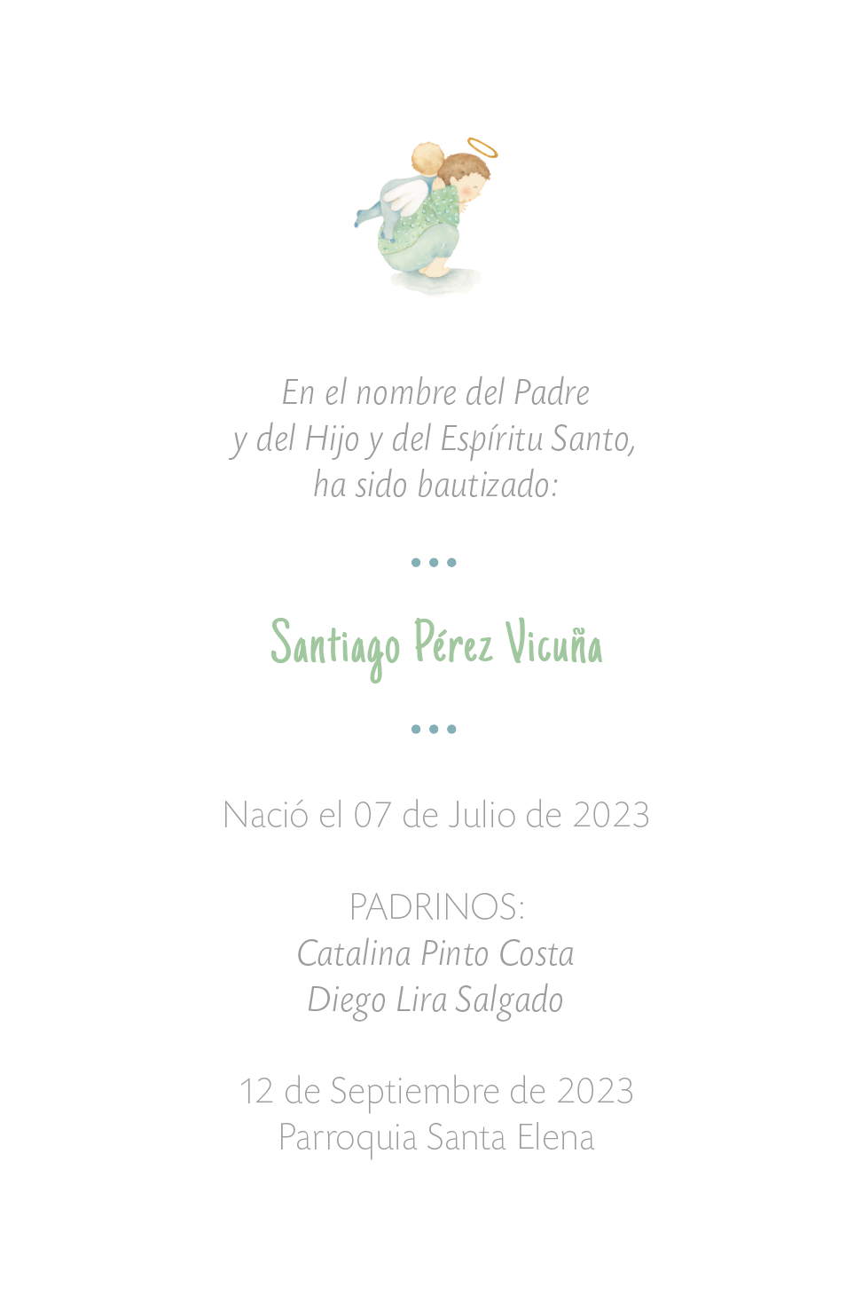 Santito ilustrado por BERNIE Angelito y guagua