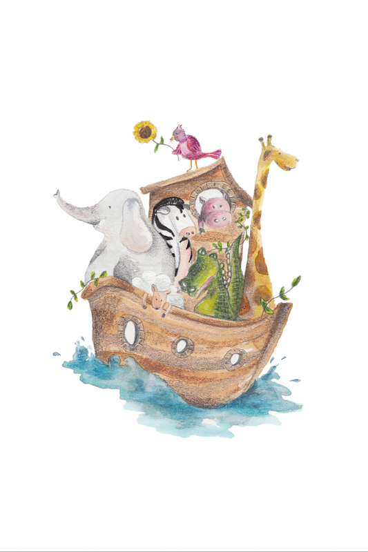 Santito ilustrado por BERNIE Arca de Noé