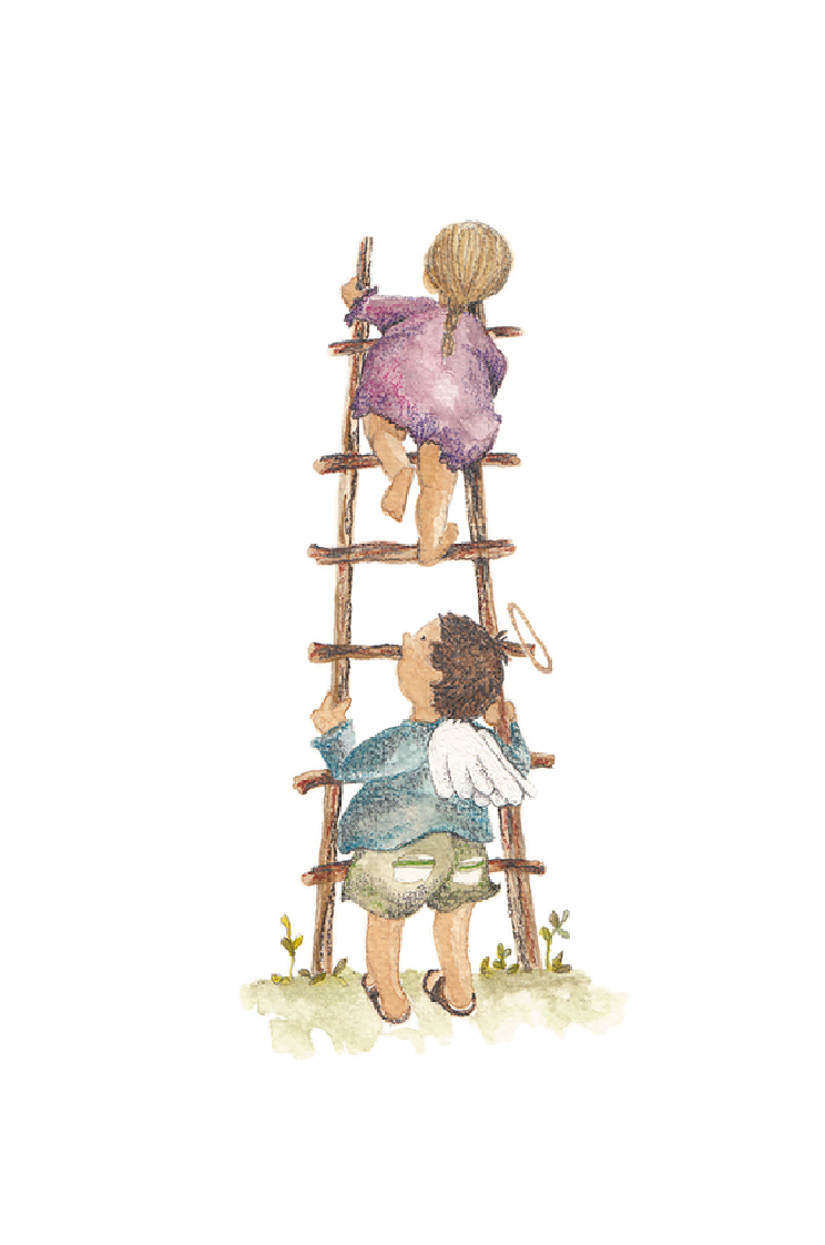 Santito ilustrado por BERNIE Angelitos