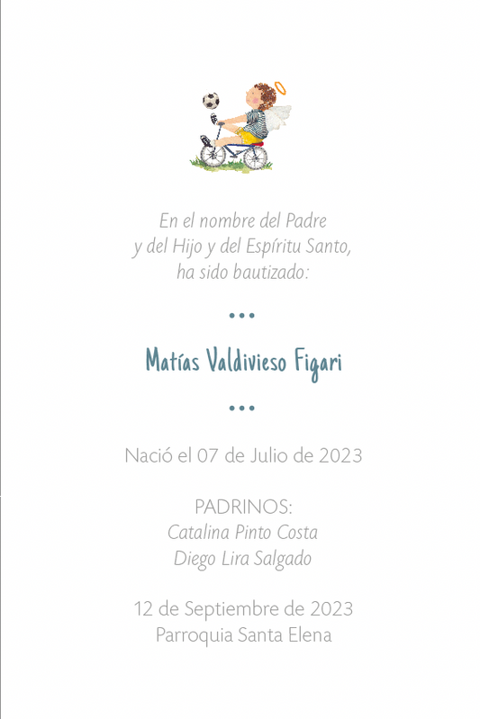 Santito ilustrado por BERNIE Ángel en bici