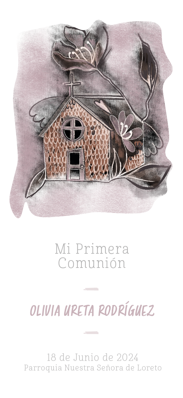 Santito Iglesia Rosada ilustrado por Rosario Ovalle