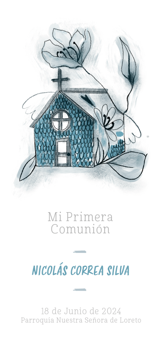 Santito Iglesia celeste ilustrado por Rosario Ovalle