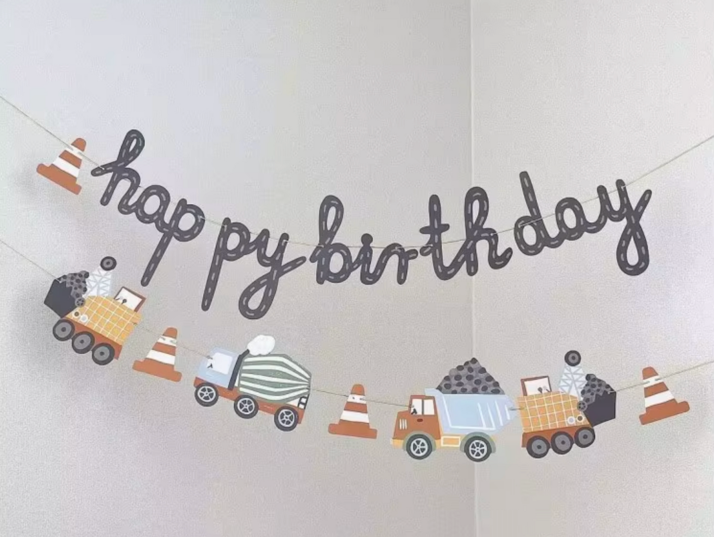 Set camiones happy birthday