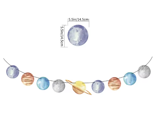 Guirnalda planetas espacio