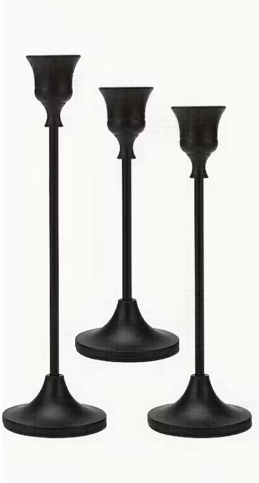 Candelabros vintage negro