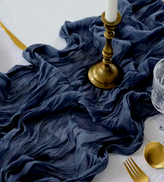 Camino de mesa color azul marino