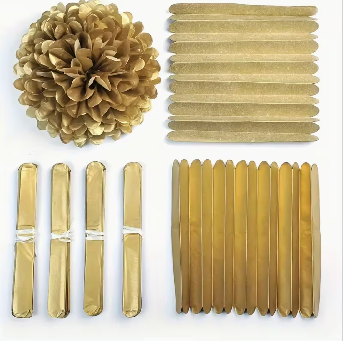 Pompones de papel neutros