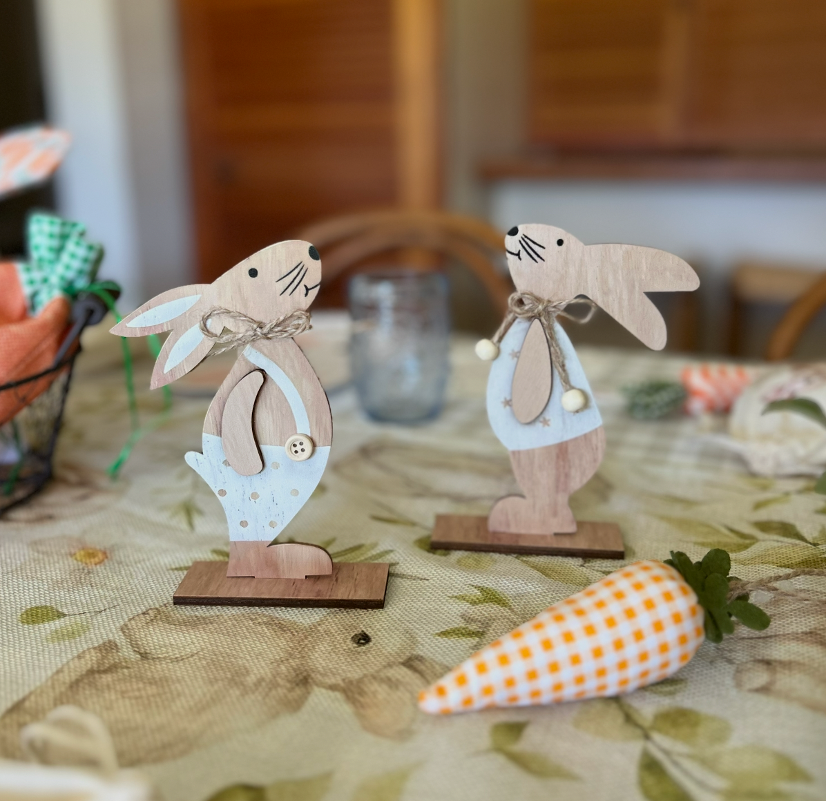 Set conejos de madera neutros
