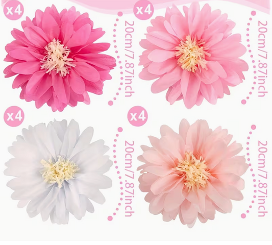 Flores de papel volantín