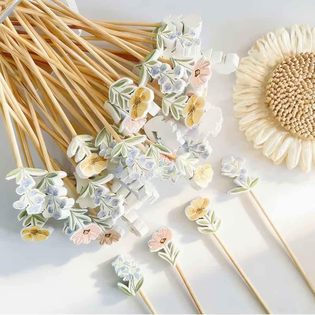 Toppers flores madera