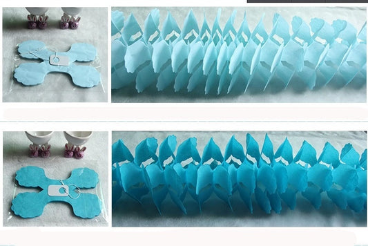 Guirnalda papel volantín tonos azules