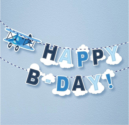 Guirnalda Happy Birthday Aviones