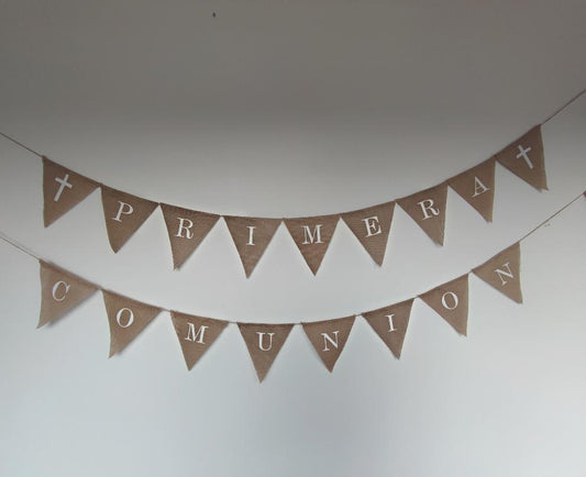 Banderín de Arpillera "Primera Comunión"