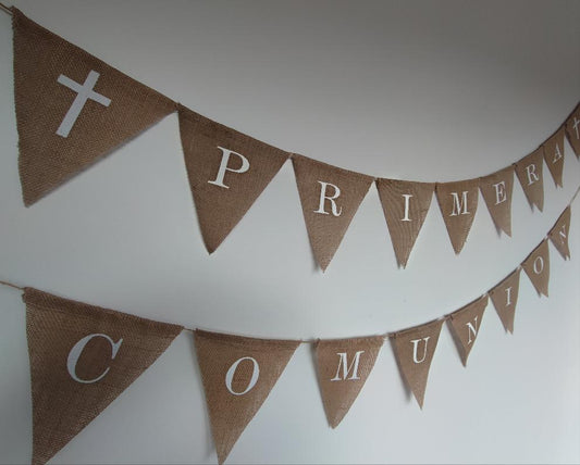 Banderín de Arpillera "Primera Comunión"