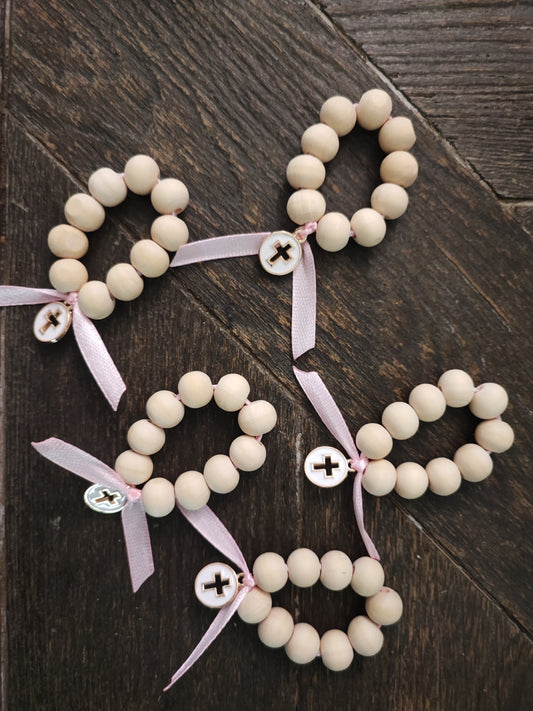 5 Denarios de Madera Rosado