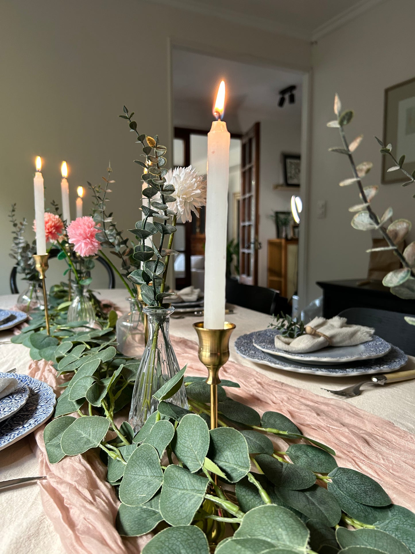 Candelabros vintage dorado