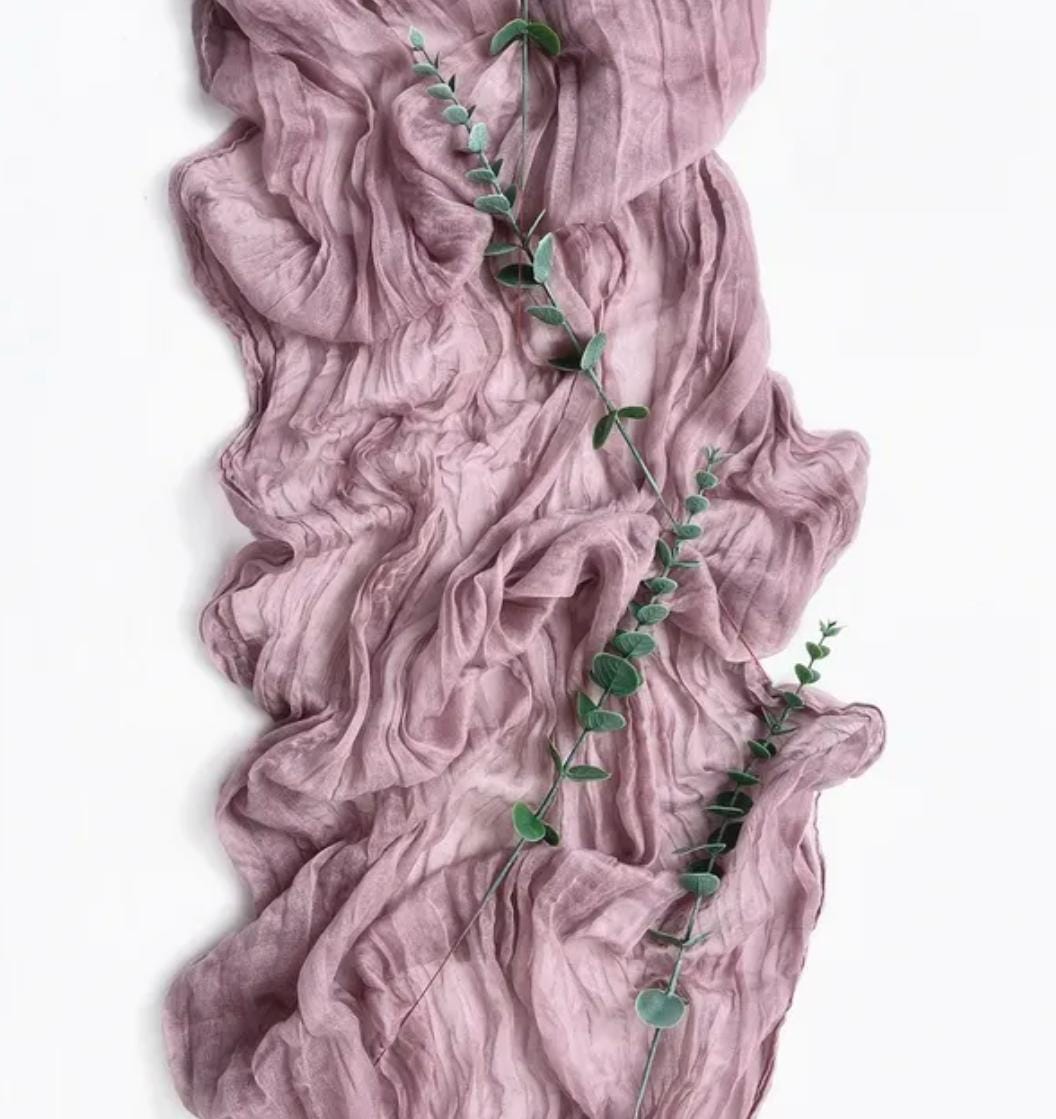 Camino de mesa color palo rosa