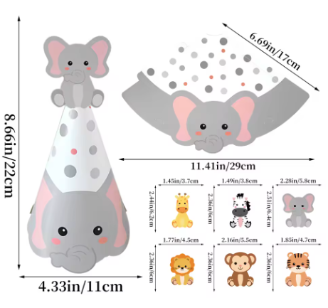 Gorros animales de la selva