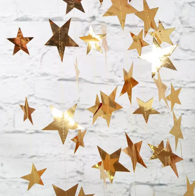 Guirnalda estrellas doradas