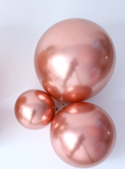 10 Globos de Colores Metálicos