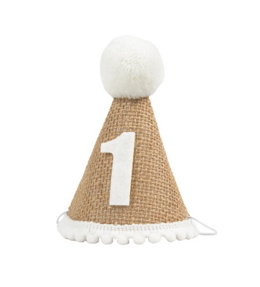 Gorro cono de cumpleaños 1 año