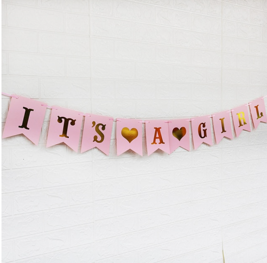 Banderín girl rosado