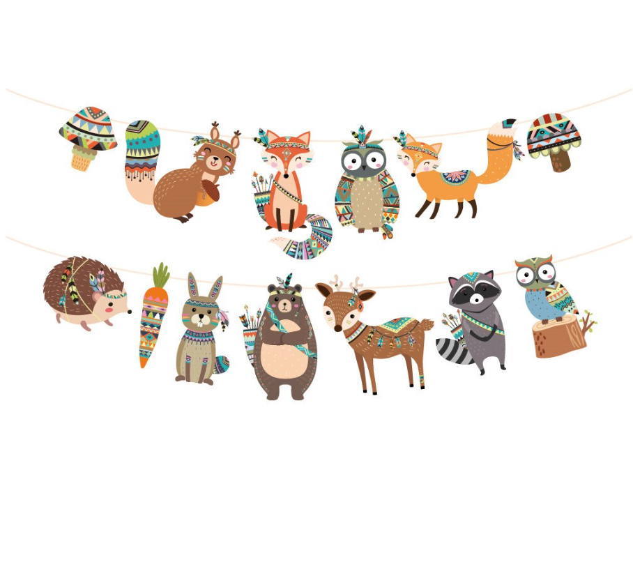 Guirnalda animales indie