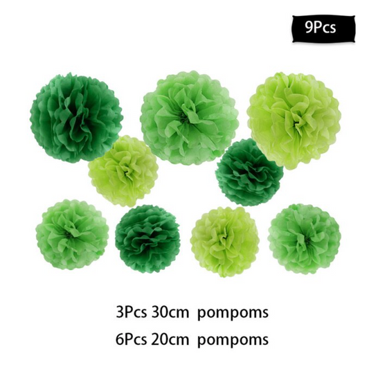 Pompones de papel volantín