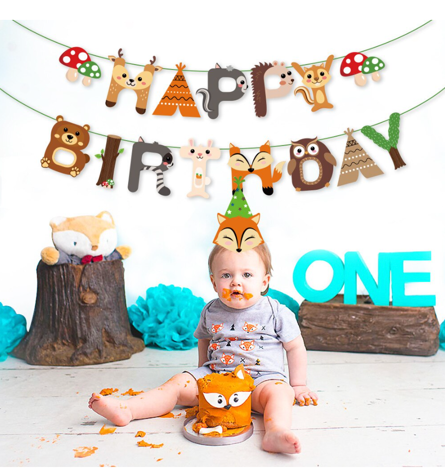 Happy birthday animales del bosque