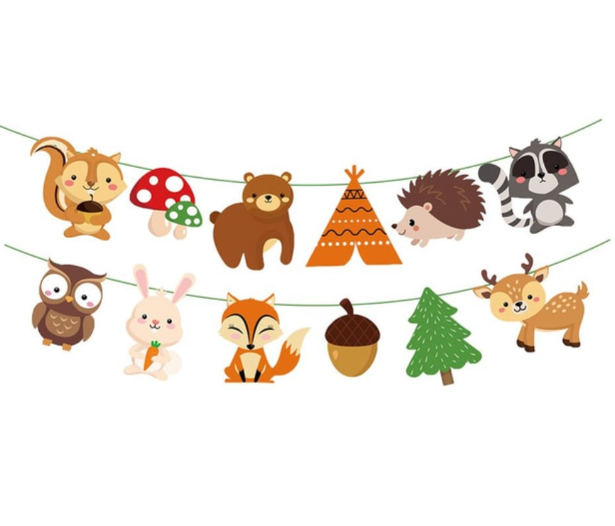 Banderín animales del bosque