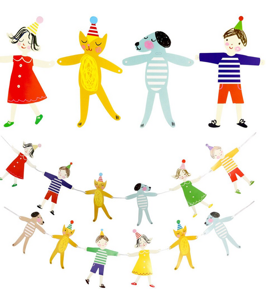 Guirnalda niños feliz cumpleaños