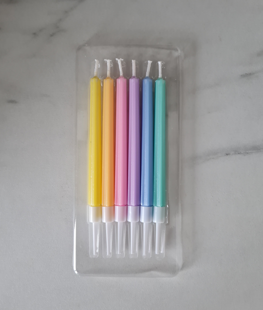 Velas colores pasteles