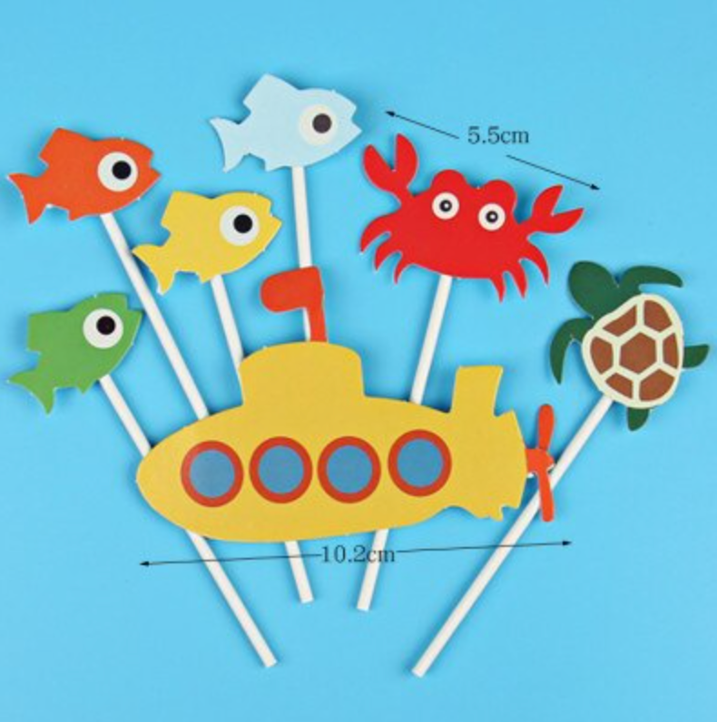 Toppers para torta del mar