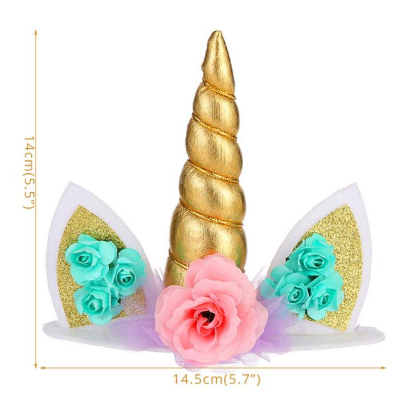 Decoración unicornio torta