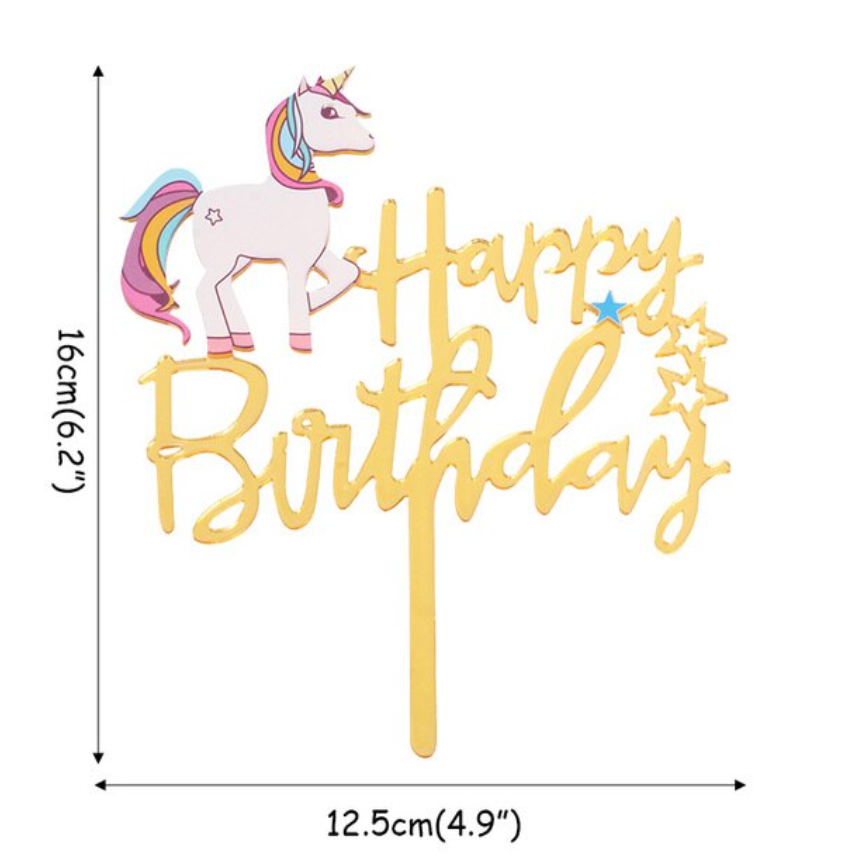 Topper unicornio torta