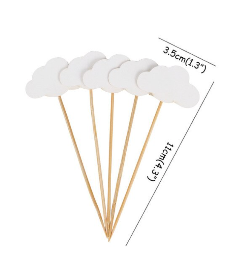 Toppers nubes blancas