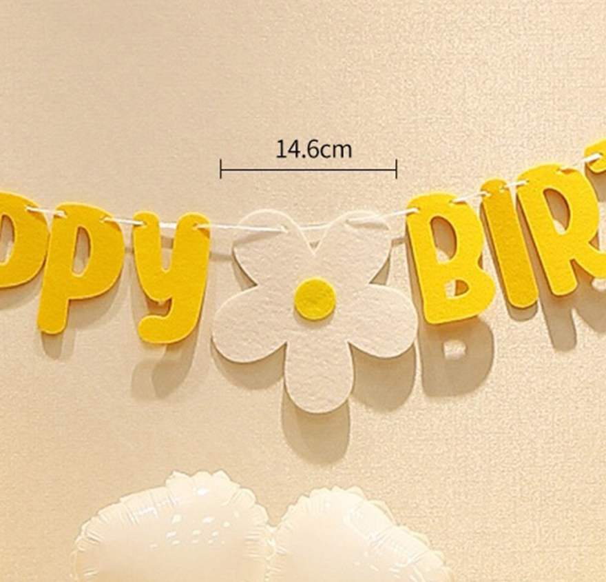 Guirnalda margaritas fieltro