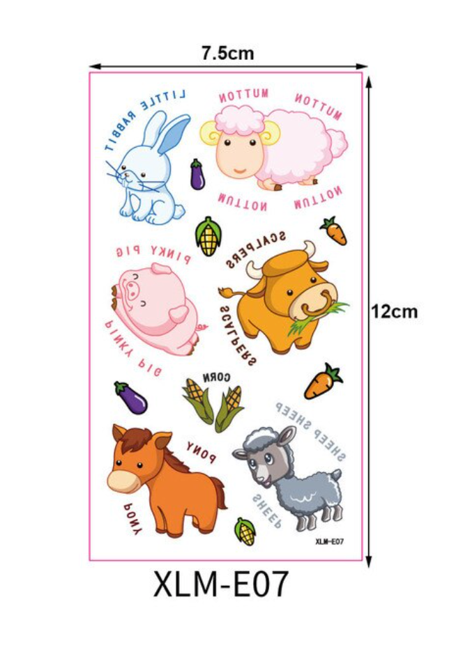 Tatuajes animales de la granja