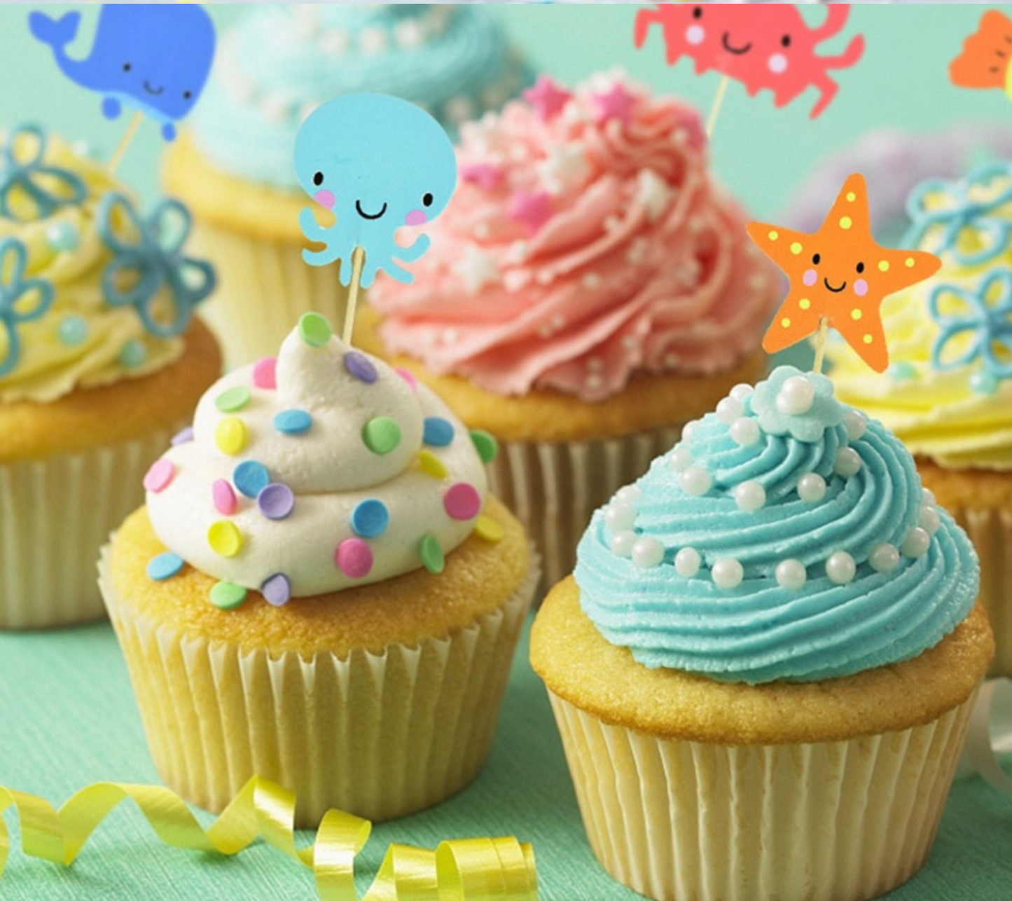 Toppers bajo el mar animales