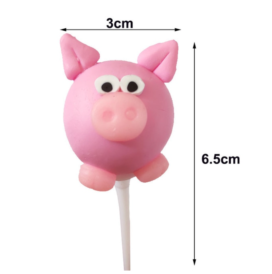 Topper granja de resina chancho