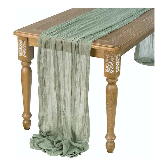 Camino de mesa color verde