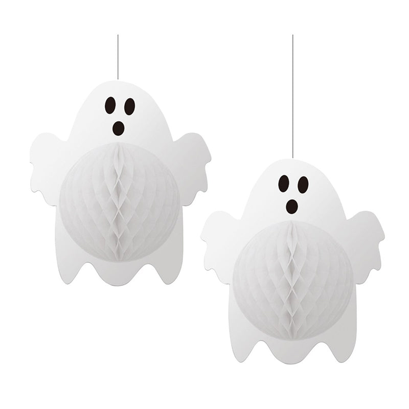 Fantasmas blancos colgantes de papel